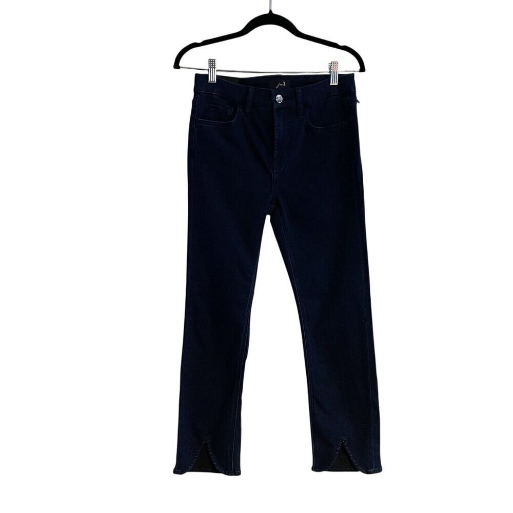 Jen7 Womn 2 Dark Wash Denim Sculpting Mid-Rise Tulip Hem Ankle Straight Jean NWT